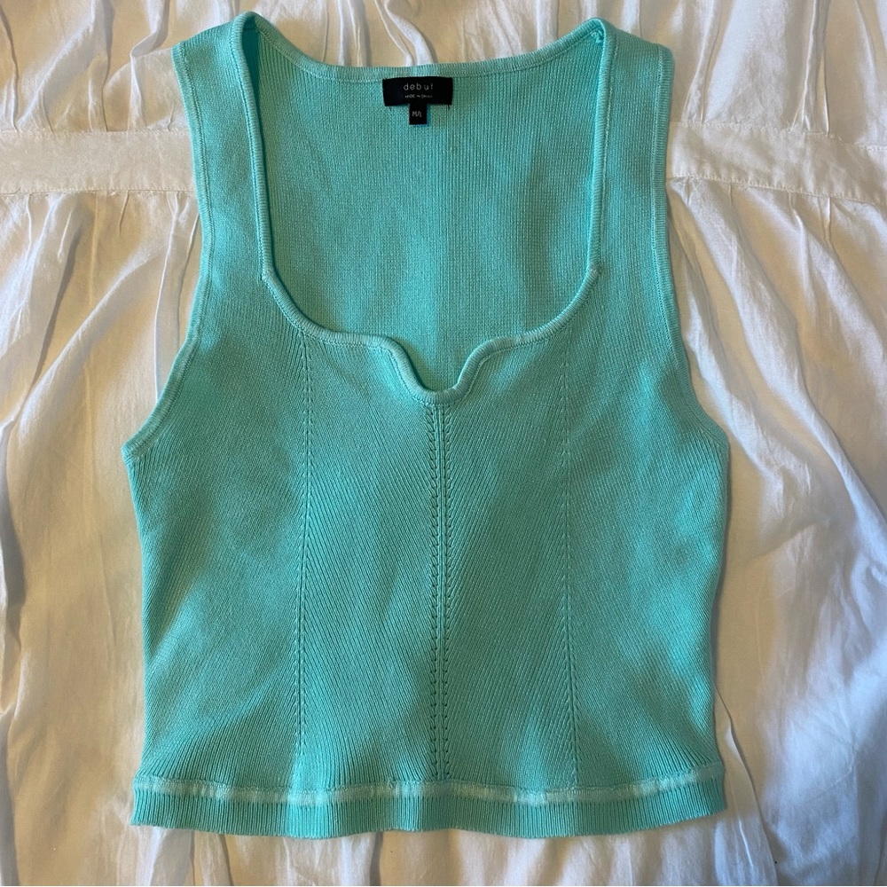 Teal Trendy Tank Top